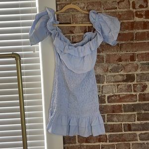 Cute blue off the shoulder dress